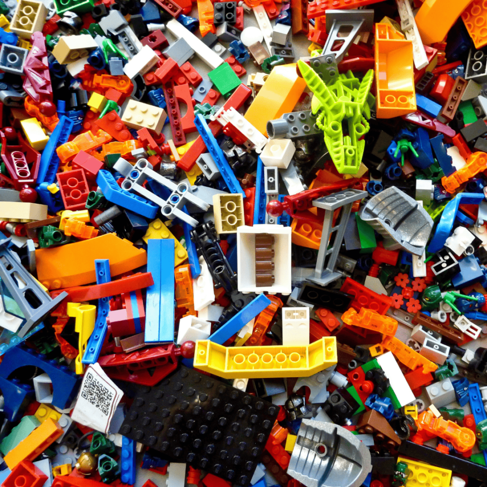 Lego Pieces Scattered Around