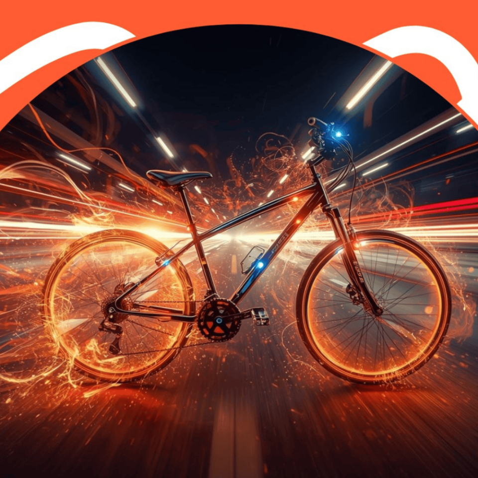 A Bike Lit Up